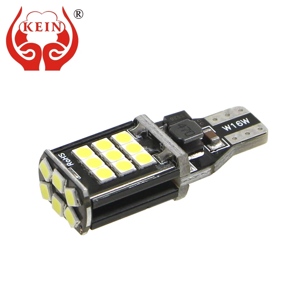 KEIN 2 шт. W16W T15 светодиодные лампы бесполярности автомобиля 921 912 3030 24SMD обратный