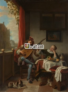 

Canvas Prints craft Reproduction wall decor painting music time Classical culture art hendrick Martensz sorgh Figure-080