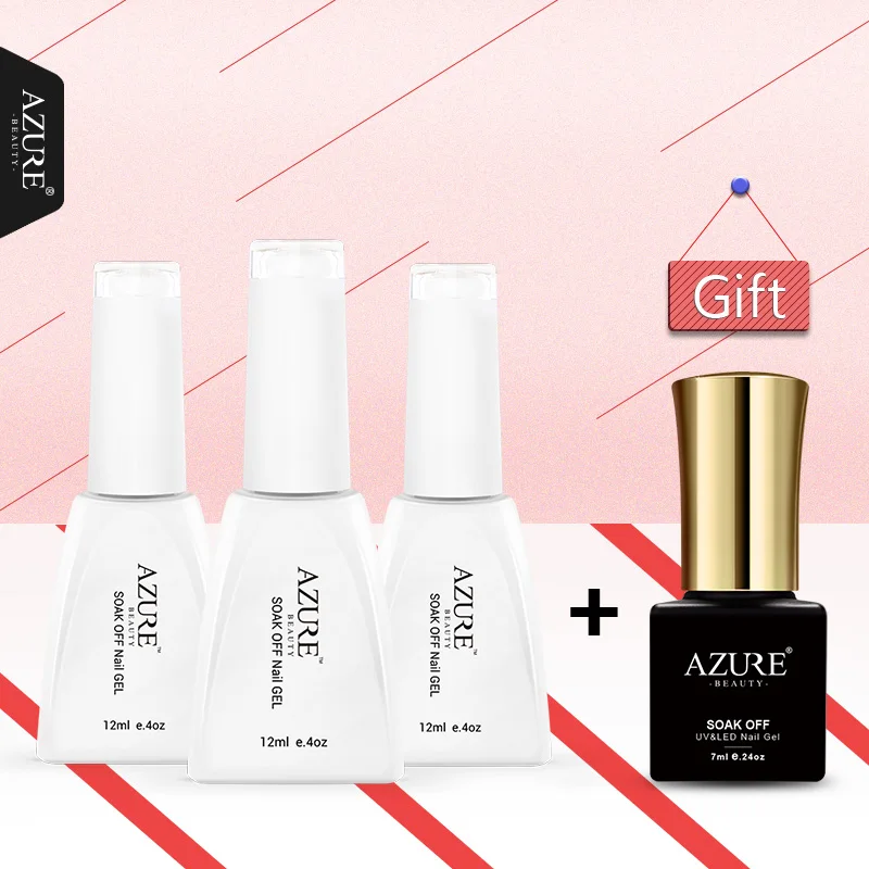 Azure beauty 4 шт./лот розовый цвет серия УФ Гель лак для ногтей набор Полупостоянный