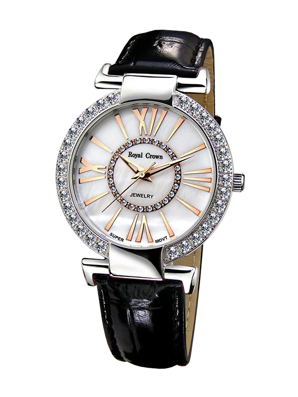 

Royal Crown 6116 Italy brand Jewelry Watch Diamond Japan MIYOTA platinum Luxury Ladies WristWatches Bracelet Women Watches