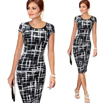 

Bandage Bodycon Short Sleeve Skinny Formal Black Sexy Party Fashion Summer Pencil Mini Dress S -3xl Women Lady Dress