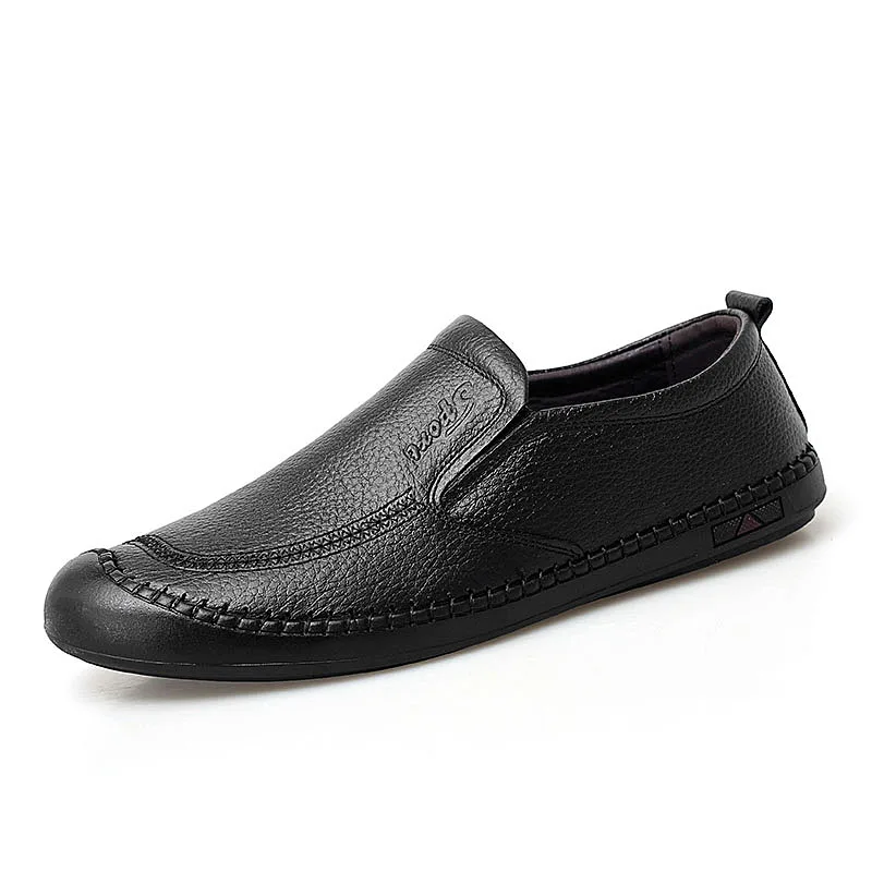 

New Genuine Leather Loafers Men Moccasin Slip On Sneakers Flat High Quality Causal Men Shoes Adult Male Footwear Boat Shoes Bx5