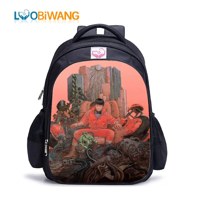 

LUOBIWANG Famous Japanese Cartoon AKIRA Printing Children Schoolbag Anime Shotaro Kaneda Backpack Motorcycle Book Bag