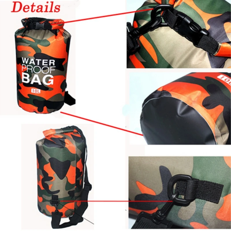 Bolsa impermeable al aire libre 2L/5L/10L/15L/20L/30L bolsa seca mochila de viaje bolsa de trekking para hacer senderismo a la deriva