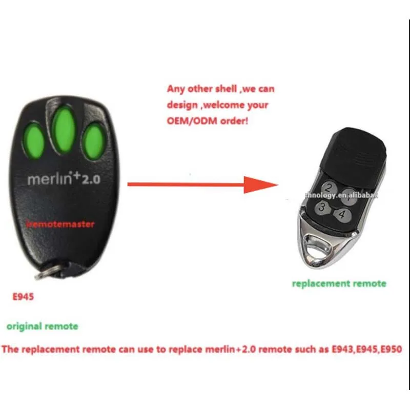 2 шт. запасные части для пульта дистанционного управления Merlin + 0 E945 E950 E943 MRC950EVO