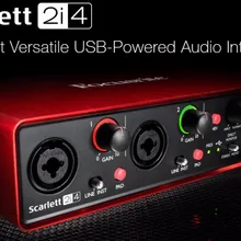 Обновленный Focusrite Scarlett 2i4 II 2-го поколения 2 В/4 Выход USB аудио интерфейс звуковая карта для студийной записи