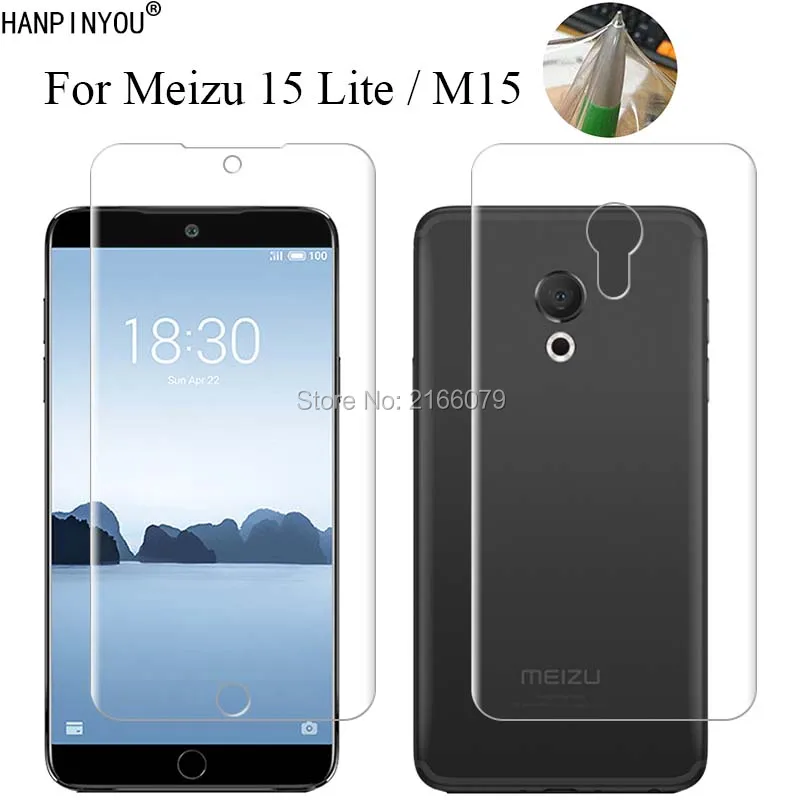 Защитная пленка для Meizu 15 Lite Lite/M15 5 46 дюйма мягкая ТПУ Передняя и задняя крышка
