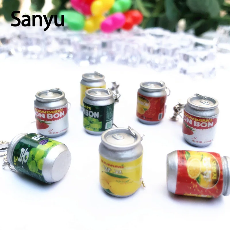 

Creative Handmade Colorful Fruit Juice Apple Orange Drop Earrings for Women Girls Beverage Can Dangle Earrings Fashion Brincos