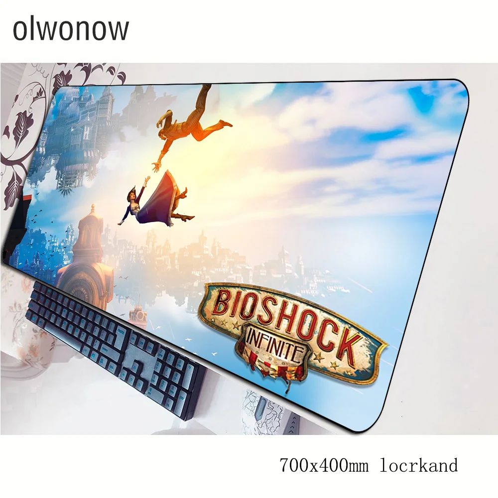 Bioshock коврик для мыши высокого класса компьютерный коврик 70x40 см игровой коврик для мыши большой locrkand padmouse клавиатура игры ПК геймер стол