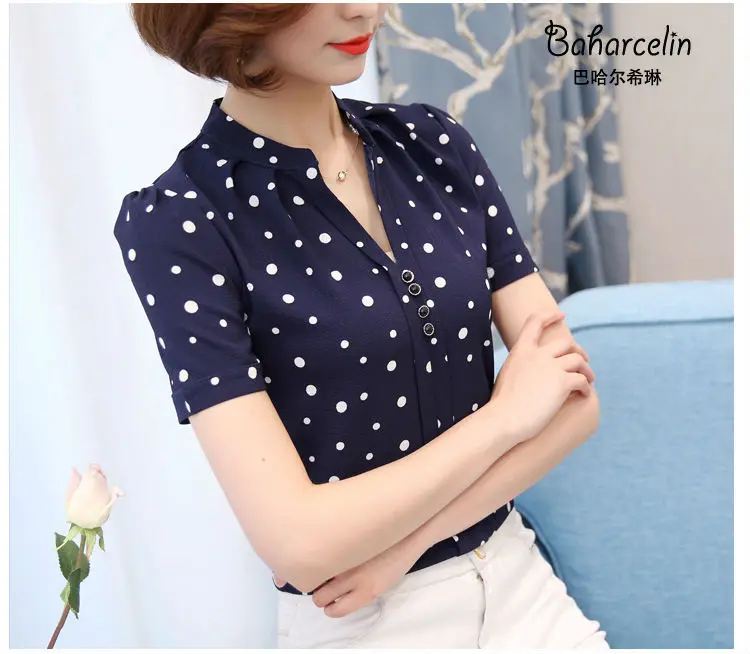 Baharcelin Woman Young girl Summer V neck printed Striped