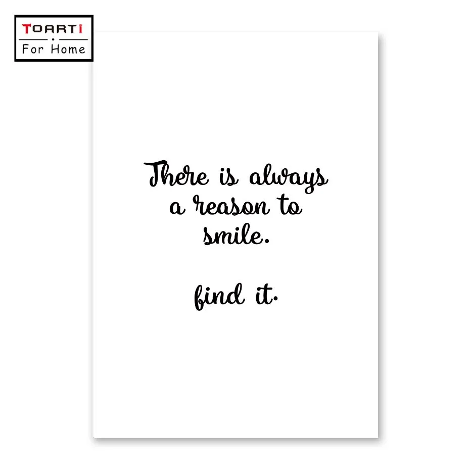 

There is Always a Reason To Smile Canvas Painting Modern Wall Art Painting Canvas Poster Wall Pictures Living Room Home Decor