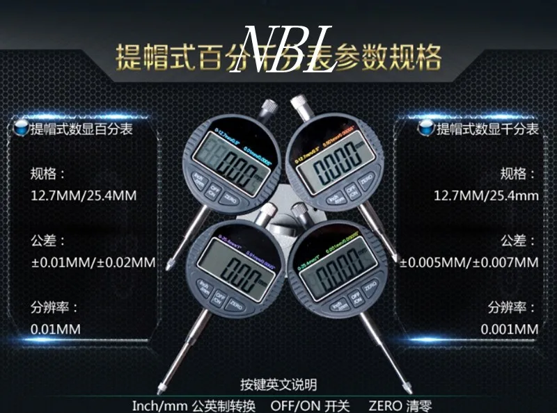 Comparatore Digitale Centesimale 0-25.4mm | Precisione 0.01mm | Per Officina - Foto 7