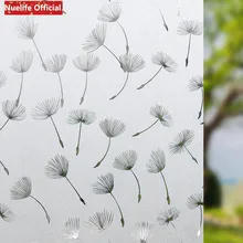 Одуванчик узор электростатическое окно пленка гостиная спальня ванная комната офис конфиденциальности Солнцезащитная раздвижная дверь пленка