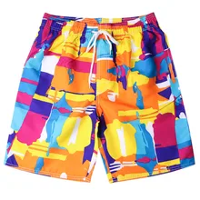 CHAMSGEND, модные мужские повседневные спортивные штаны с рисунком, быстросохнущие свободные пляжные шорты для бега, баскетбола, Плавки размера плюс