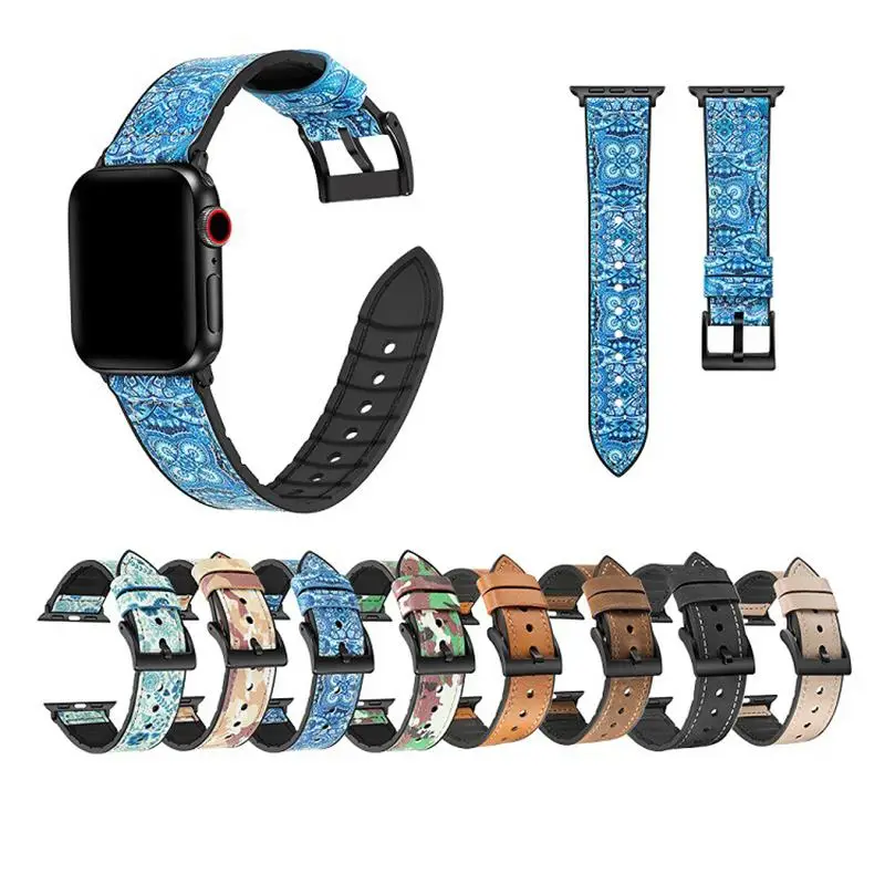 Кожаный ремешок Mdnen для часов Apple Watch IWatch Series 1 2 3 4, ремешок 42 мм/44 мм, ремешок для наручных часов Apple Watch 4 Band