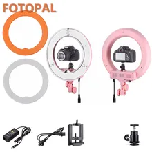 Fotopal Pink Color 48cm Dimable 240 LED Camera Ring Light Video/Photo/phone Panel Video Fill Light Annular Lamp For Photo Camera