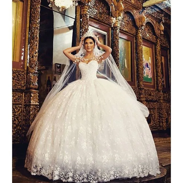 New-See-Through-Top-Ball-Gown-Wedding-Dresses-Sweetheart-Pearls-Flowers-Tulle-Princess-Bride-Dresses-vestidos (1)