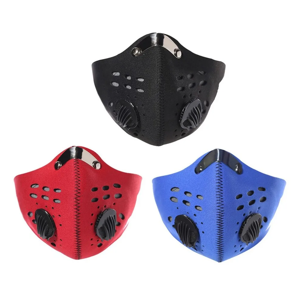 

Breathable Activated Carbon Cycling Mask Mountain Bike Road Bicycle Half Face Mask for Cycling Running Sports Mask Dustproof
