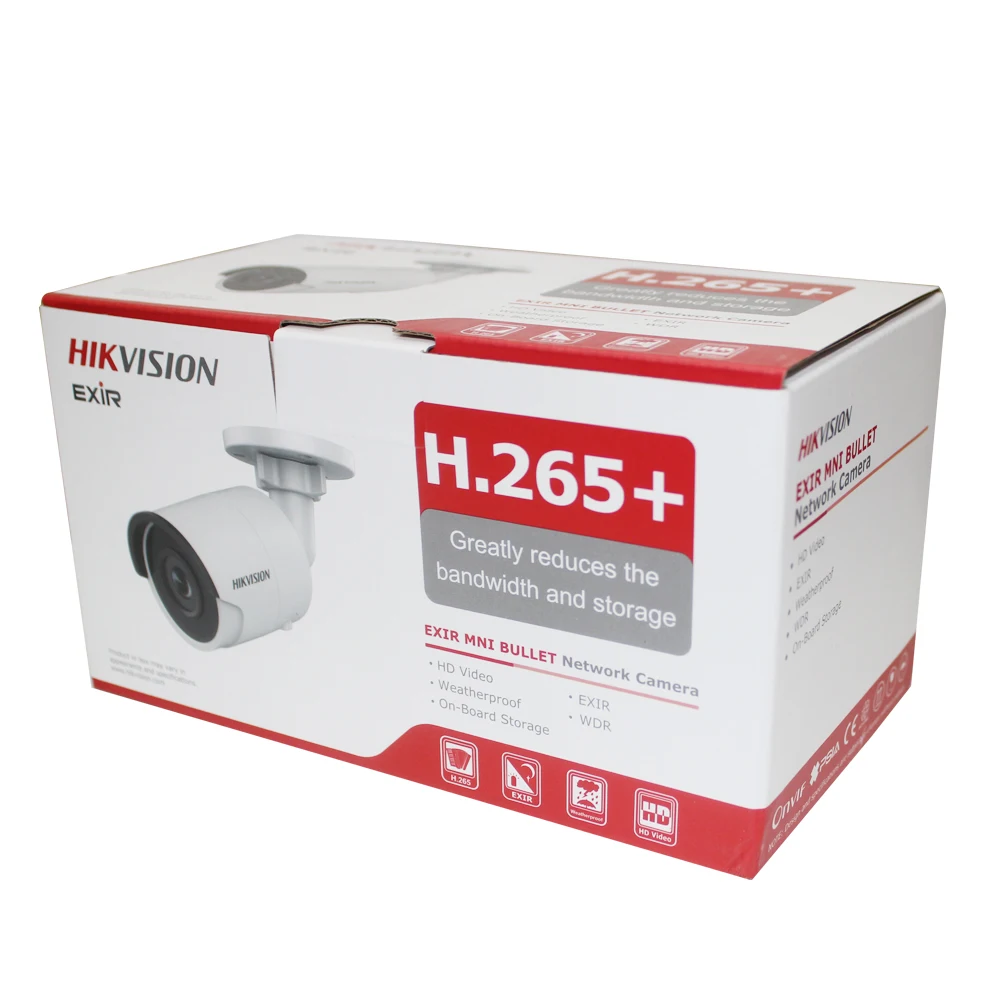HIKVISION 8MP H.265 Bullet IP Camera DS-2CD2085FWD-I 3D DNR Network Security Camera with High Resolution 3840 * 2160
