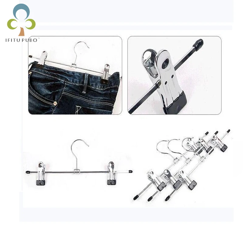 

10pcs/lot plastic dipping iron trousers rack trouser clamp trousers hanger rack clips outdoor airing support washing supplies