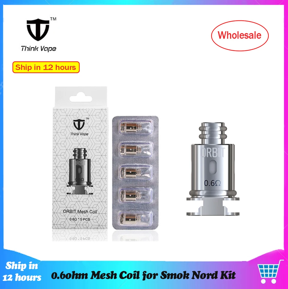 

Wholesale Replacement Mesh Coil Cartridge 0.6ohm Thinkvape Kit fit Thinkvape Orbit Kit Vape Pen Accesorry