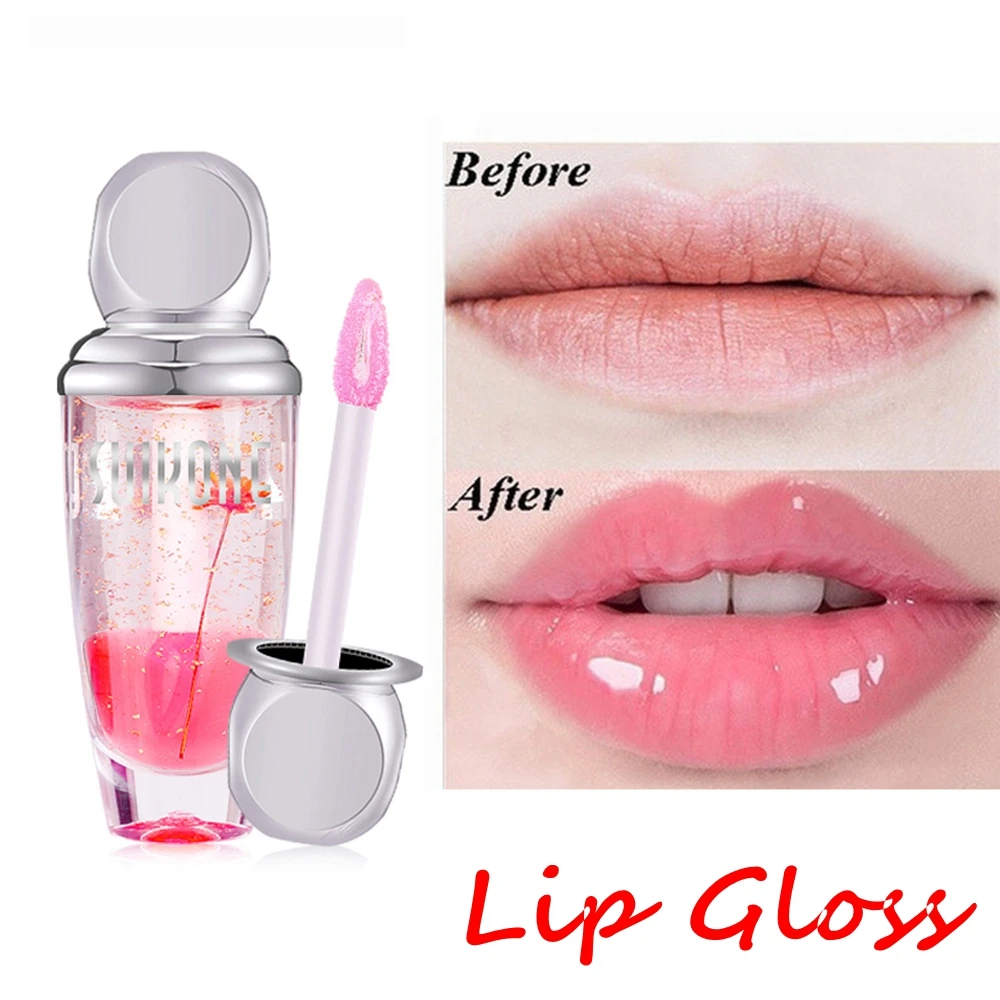 1pc Lip Gloss Flower Temperature Change Color Effective Moisturizing 