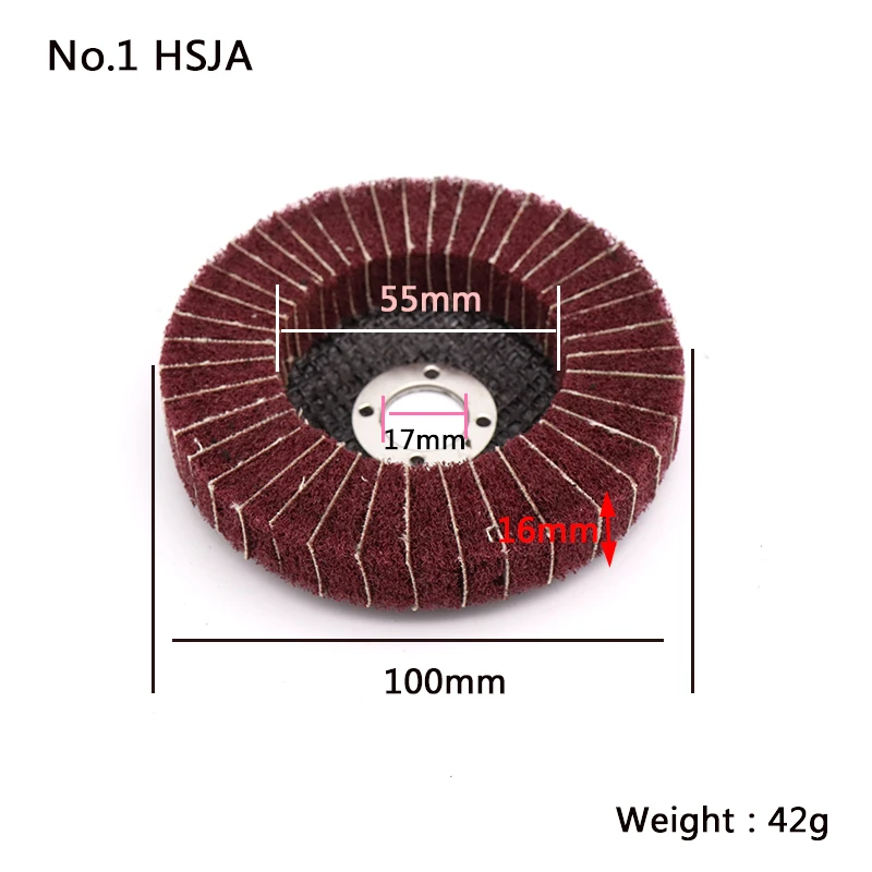 Шт. 1 шт. диаметр мм 100 мм нетканый полировальный шлифовальный диск чистящая ткань угловая шлифовальная машина откидной диск для металла