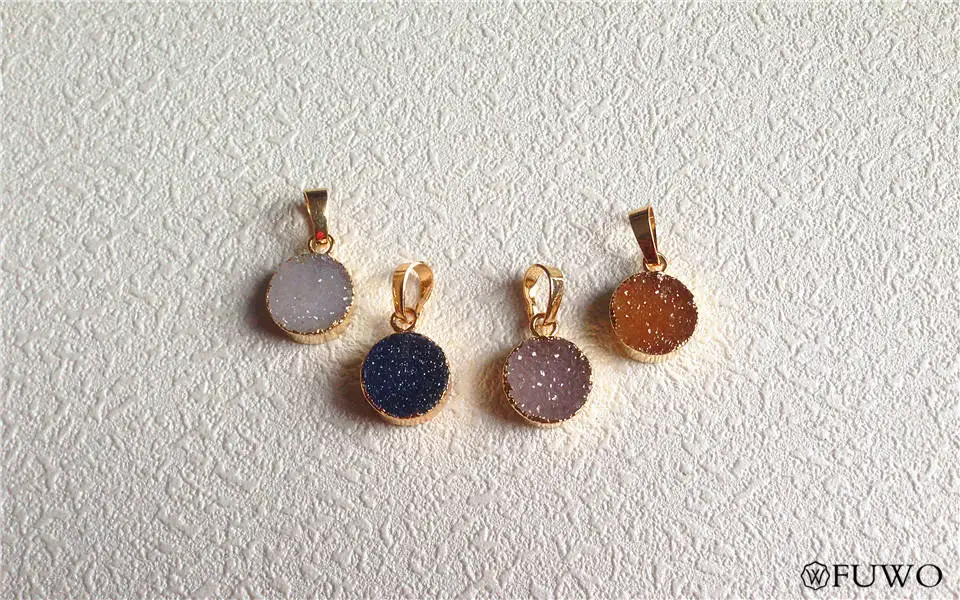 Natural Druzy Agate Pendant 10