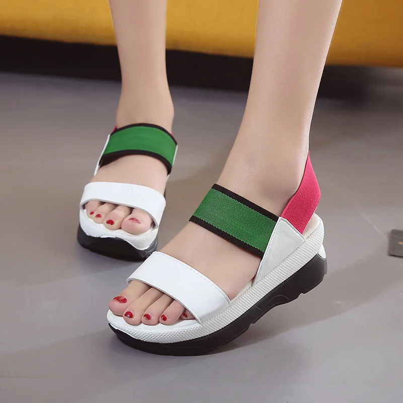 Nueva 2017 Gancho Zapatos Loop Colores 3 Gladiador Wedge 35 Tamaño PTwOZukXi