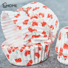 450 шт Вишневый узор для кексов, лайнер для выпечки кексов, бумажные Чехлы для кексов, коробка для кексов, чашка для яиц, тартов, поднос, форма для торта, инструменты для украшения