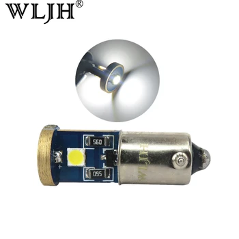 

WLJH 2x Signal Lamp BA9S Canbus T4W Led 64111 3030SMD Car Light Backup Reserve Instrument Cluster Gauge Dome License Plate Light
