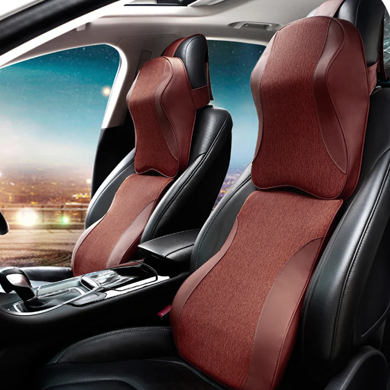 FUYOUSHENZHU Car headrest Interior accessories Neck bolster Memory cotton waistin Neck Pillow