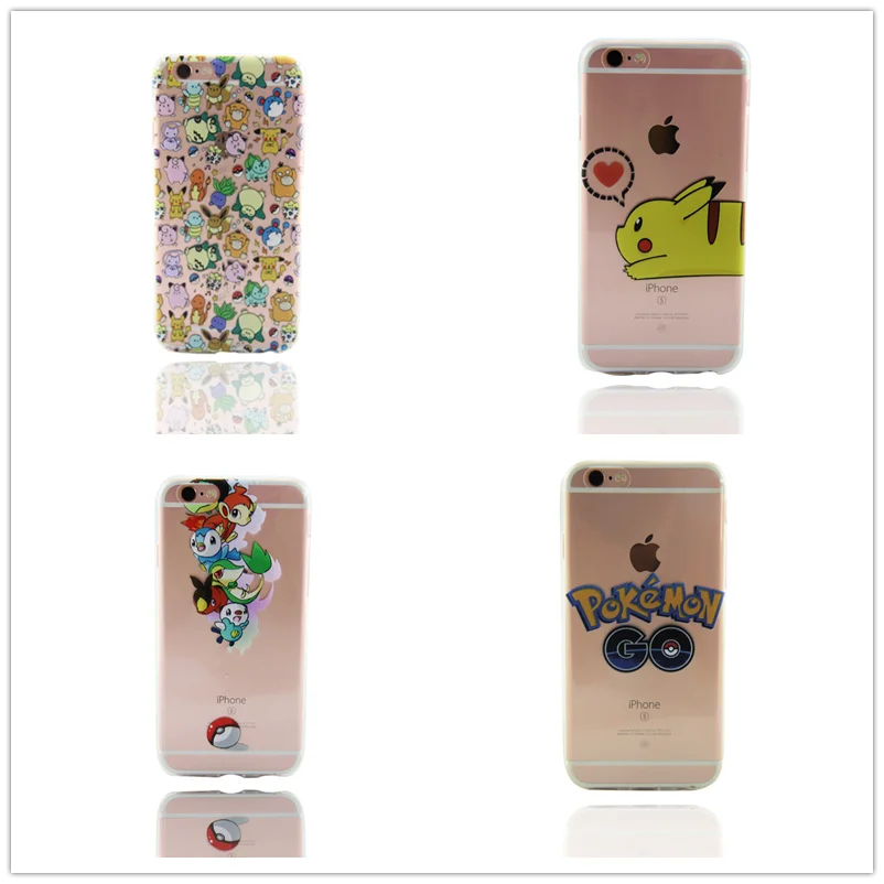 2018 Акция чехлы для Iphone X 7 7plus 6 6s 5 5se 8 Plus Мультяшные животные телефонов Pokemons чехол с
