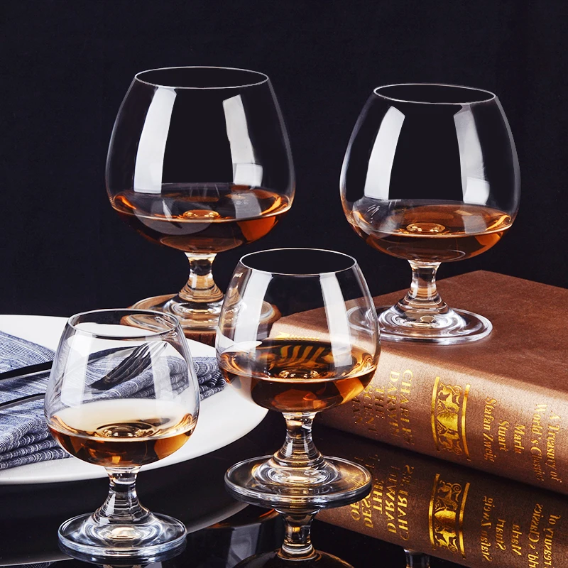 

Creative brandy snifters wine glass high-quality crystal glass short wine glass whiskey chanpagne glass household drinkware 2pcs