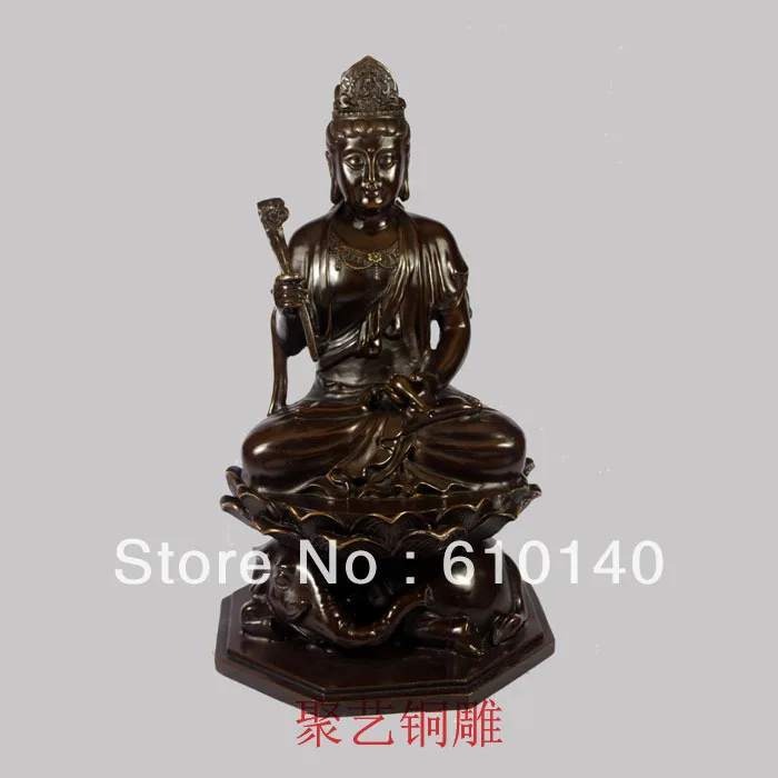 

Bronze sculpture, copper buddha riding the elephant crafts decoration Bronze statue copper