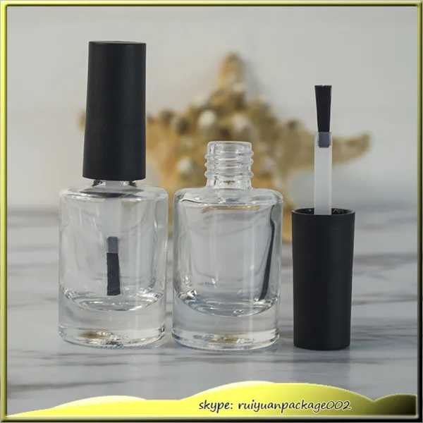 200pcs * 10ml Empty UV Clear Round Nail Polish Bottle Glass Nail Polish