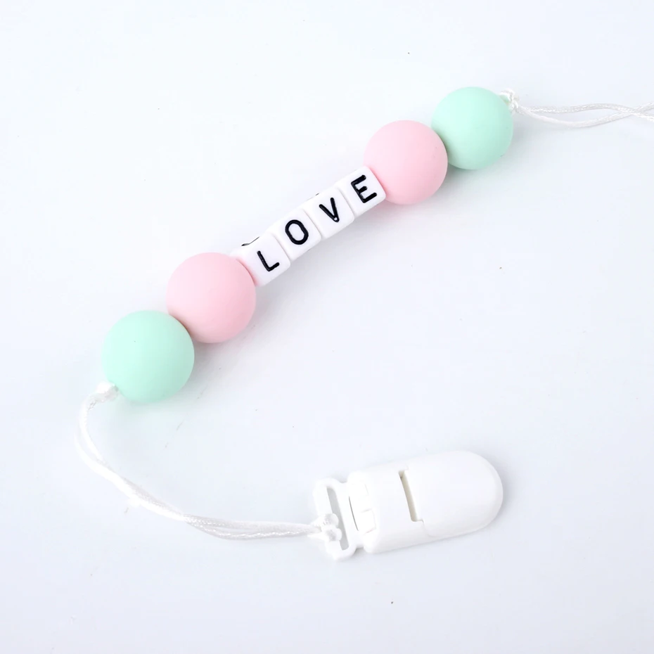 Let's Make 20mm Silicone Bead Pacifier Clip Holder Dummy 1PC Pacifier ...