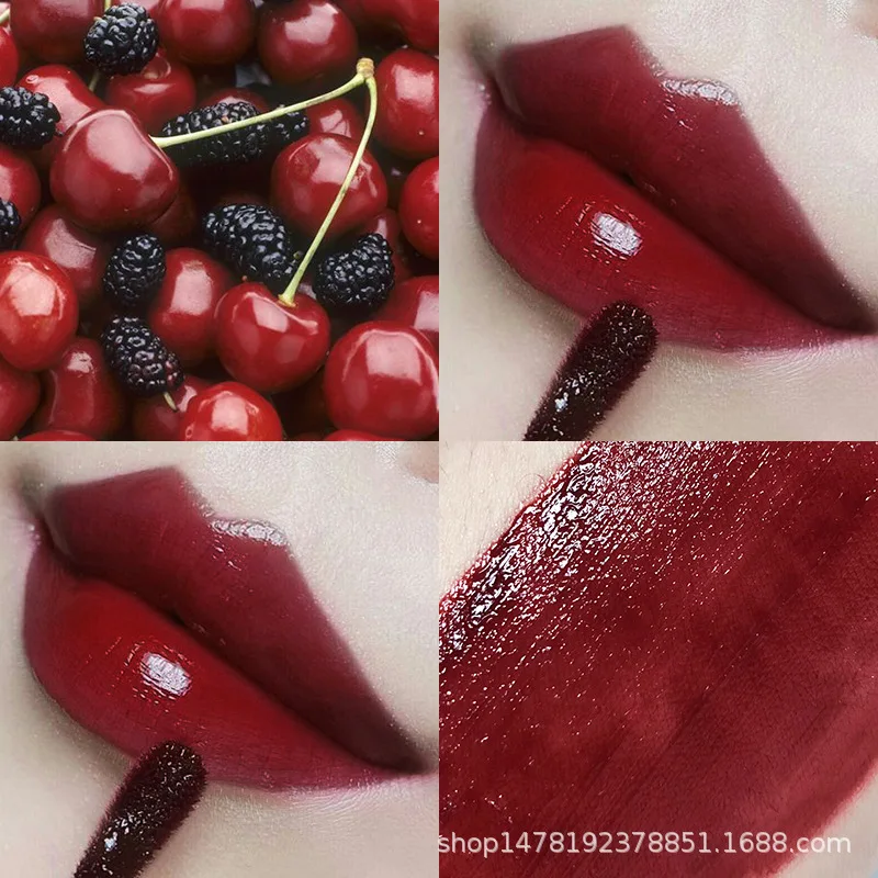 

Hot Lip Gloss Makeup 6 Color Liquid Lipstick Mirror Surface Lipgloss Tint Lasting Moisturizing Non-stick Cup Red Lip Gloss Glaze