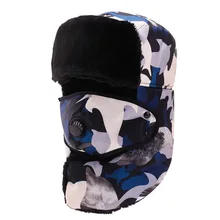 Новинка, утолщенная Лыжная Шапка в масках, зимняя шапка с наушниками, Спортивная уличная теплая ветрозащитная Лыжная шапка для мужчин и женщин