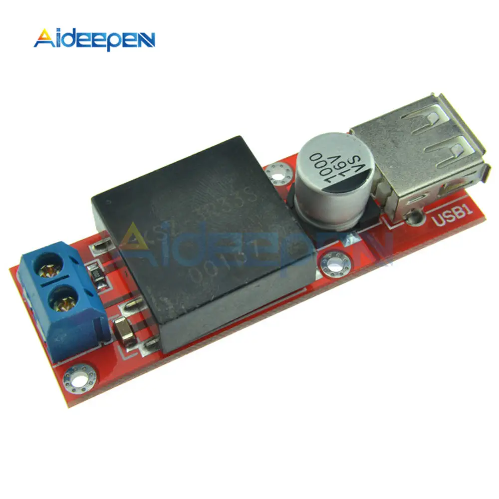 

5V USB Output Converter DC-DC 7V-24V To 5V 3A Step-Down Buck Board Module KIS3R33S KIS-3R33S Overcurrent Protection
