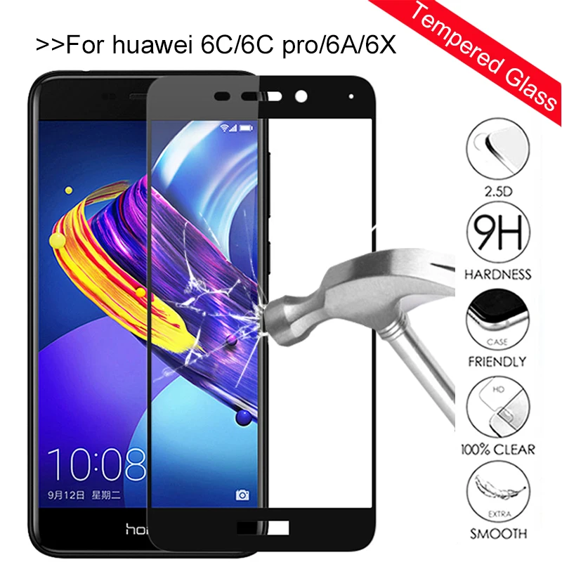 

Tempered Glass case For Huawei Honor 6C Pro Screen Protector on Honor 6A 6X 6 C X A Pro 6CPro Glass Protective Glas Film Cover