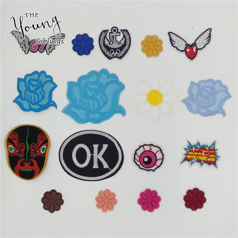 

Fashion Hot melt adhesive Applique Embroidery Stripes Patches DIY Kids Clothing Decorate Accessories Craft supplies 1 pcs sell