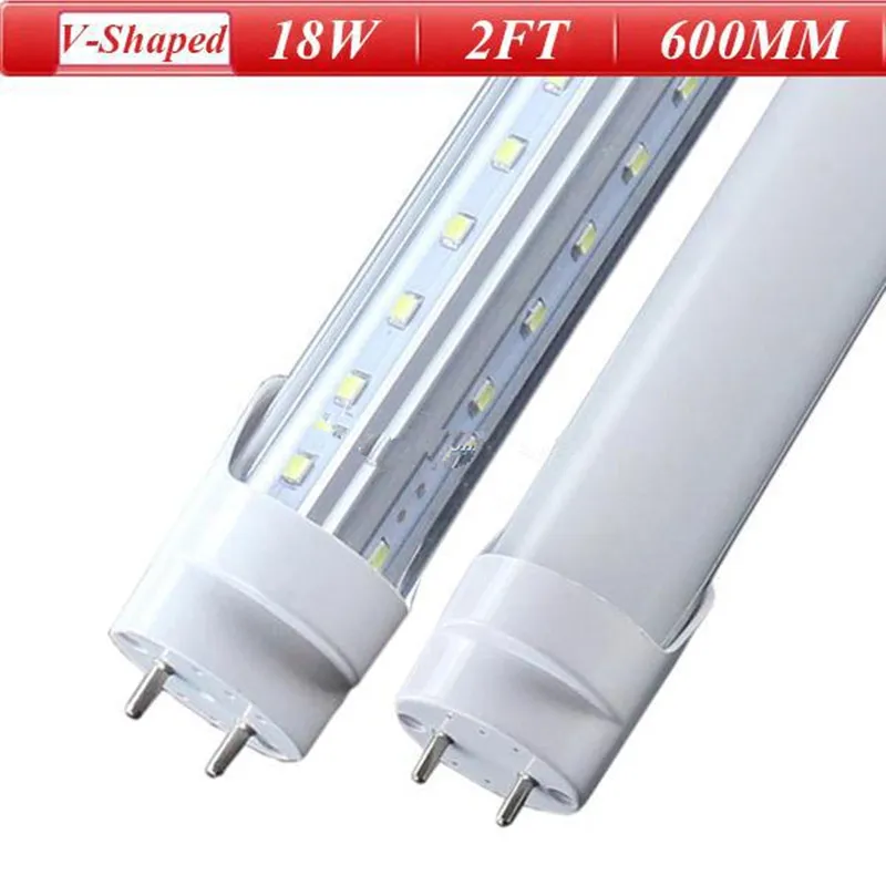 

0.6M V-Shaped CREE T8 T10 T12 LED Tube Light 2FT 600MM 96 LEDs SMD2835 LED Fluorescent Lamps AC 85-265V