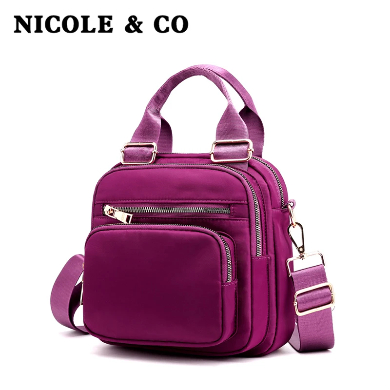 

NICOLE & CO2019 casual backpack Waterproof nylon cloth ladies casual wild multi-function backpack college students out
