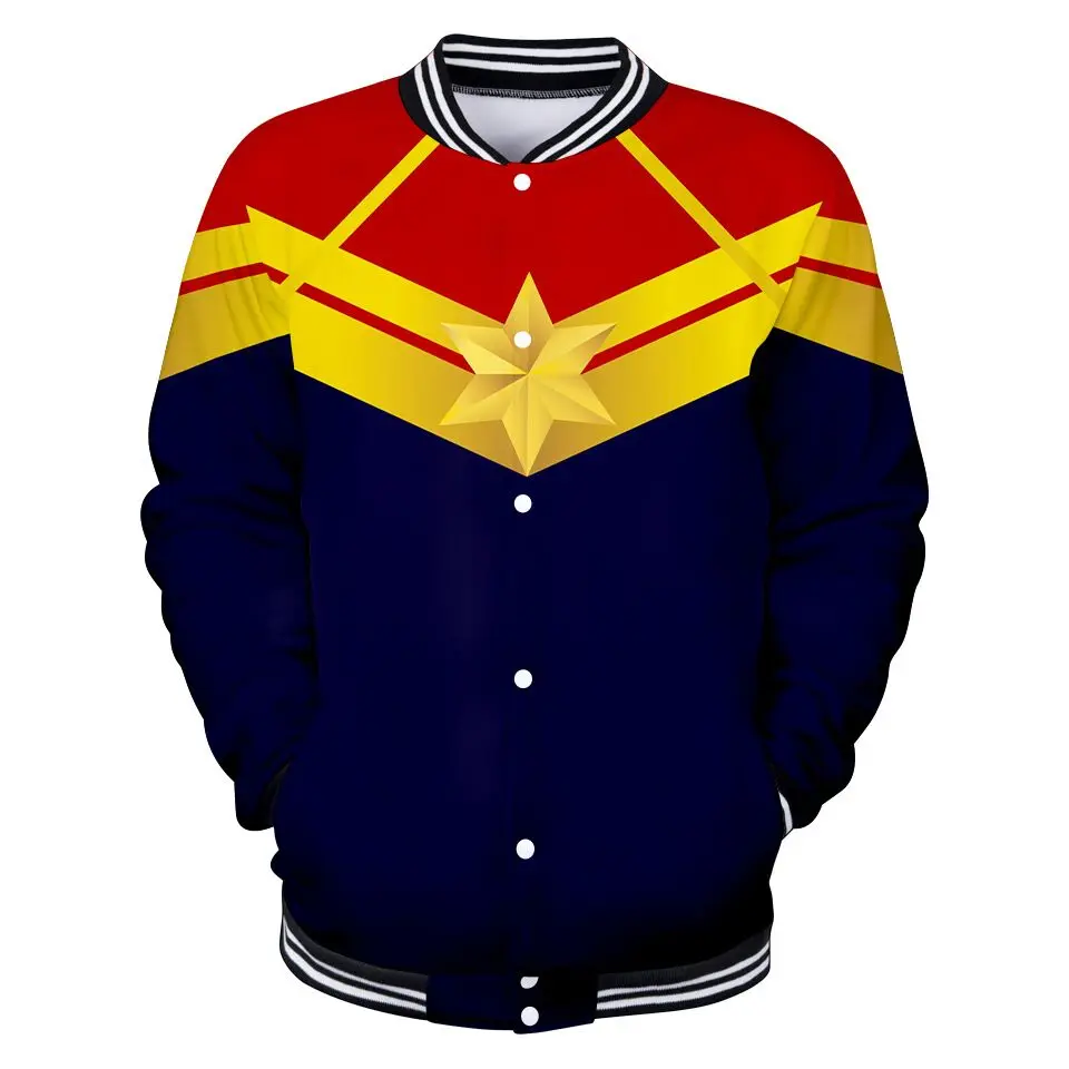 

Marvel The Avengers 4 Endgame 3D Baseball Uniform Student Coat Street Wear Hip Hop Avengers End Game Zip Up Baseball Jacket kids