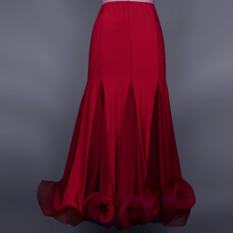 Юбка Женская длинная для взрослых Бальных тренировок фламенко современное