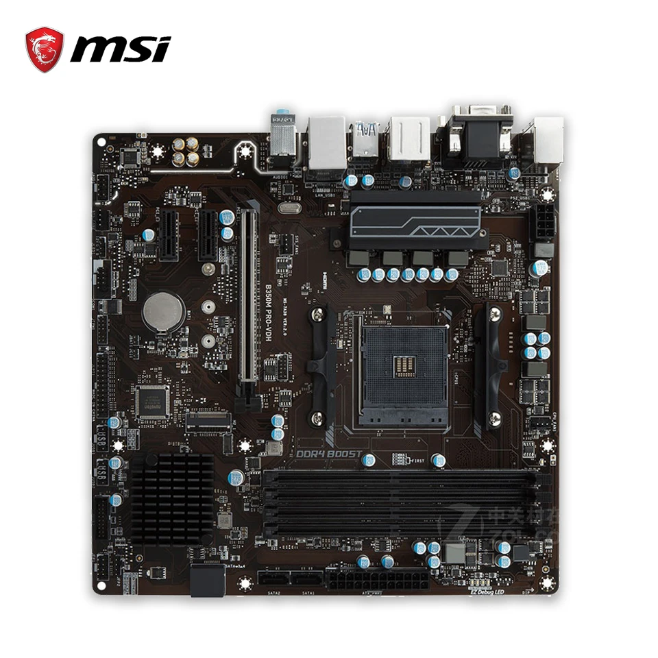 

MSI B350M PRO-VDH Original New Desktop Motherboard B350 Socket AM4 DDR4 64G USB3.0 Micro-ATX