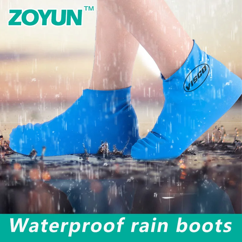 

Silicone rain boots set men and women shoe covers waterproof rainy day thick non-slip wear-resistant bottom outdoor rubber rain