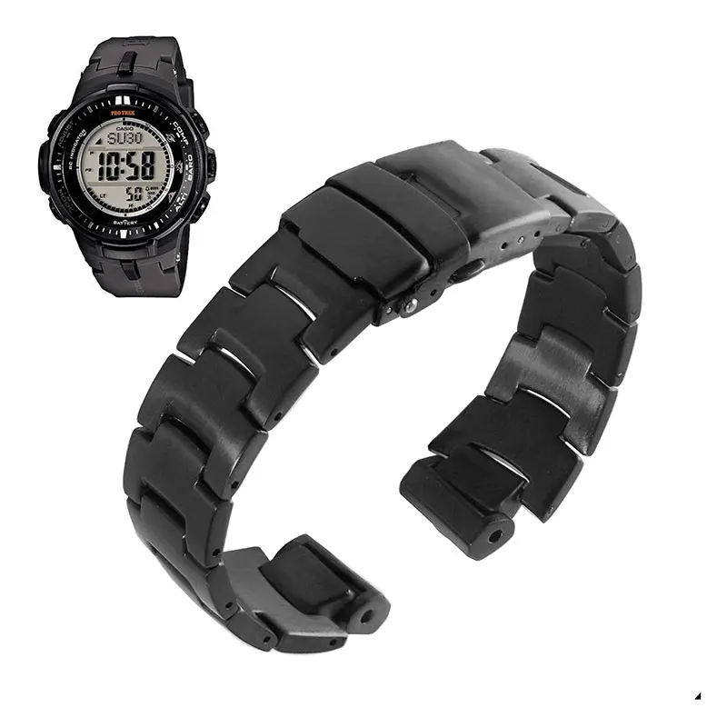 Ремешок из нержавеющей стали для часов CASIO PRG-300/PRW-6000/PRW-6100/PRW-3000/PRW-3100