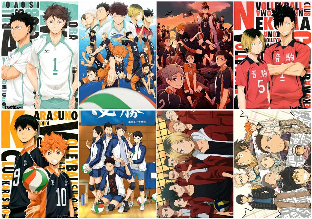 Haikyuu полипропиленовые постеры A3 8 шт. настенный постер PPP003|Рисование и